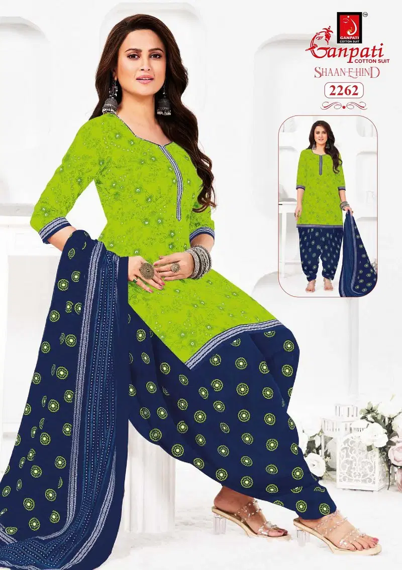 Shaan E Hind Patiyala Vol 11 By Ganpati Cotton Kurti With Bottom Dupatta Wholesale Online